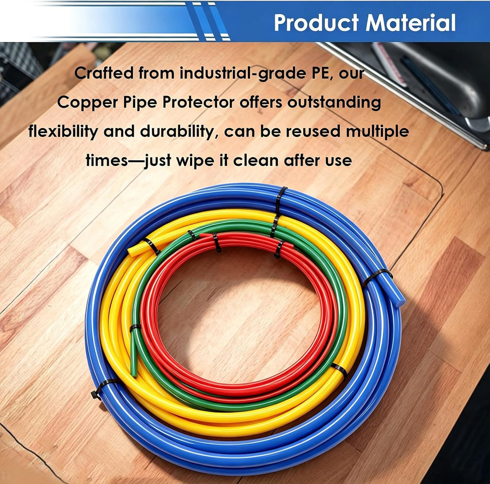 smseace 4Pack Conditioning Copper Tubing Pipe Extension 4M/13Feet 1/4" 3...