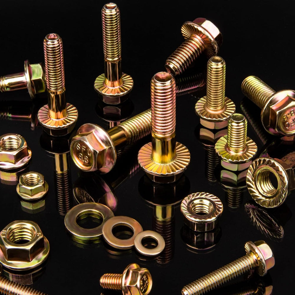 VIGRUE 521PCS M6 M8 M10 Flange Bolts Assortment Kit Metric Class 8.8 Serrated...