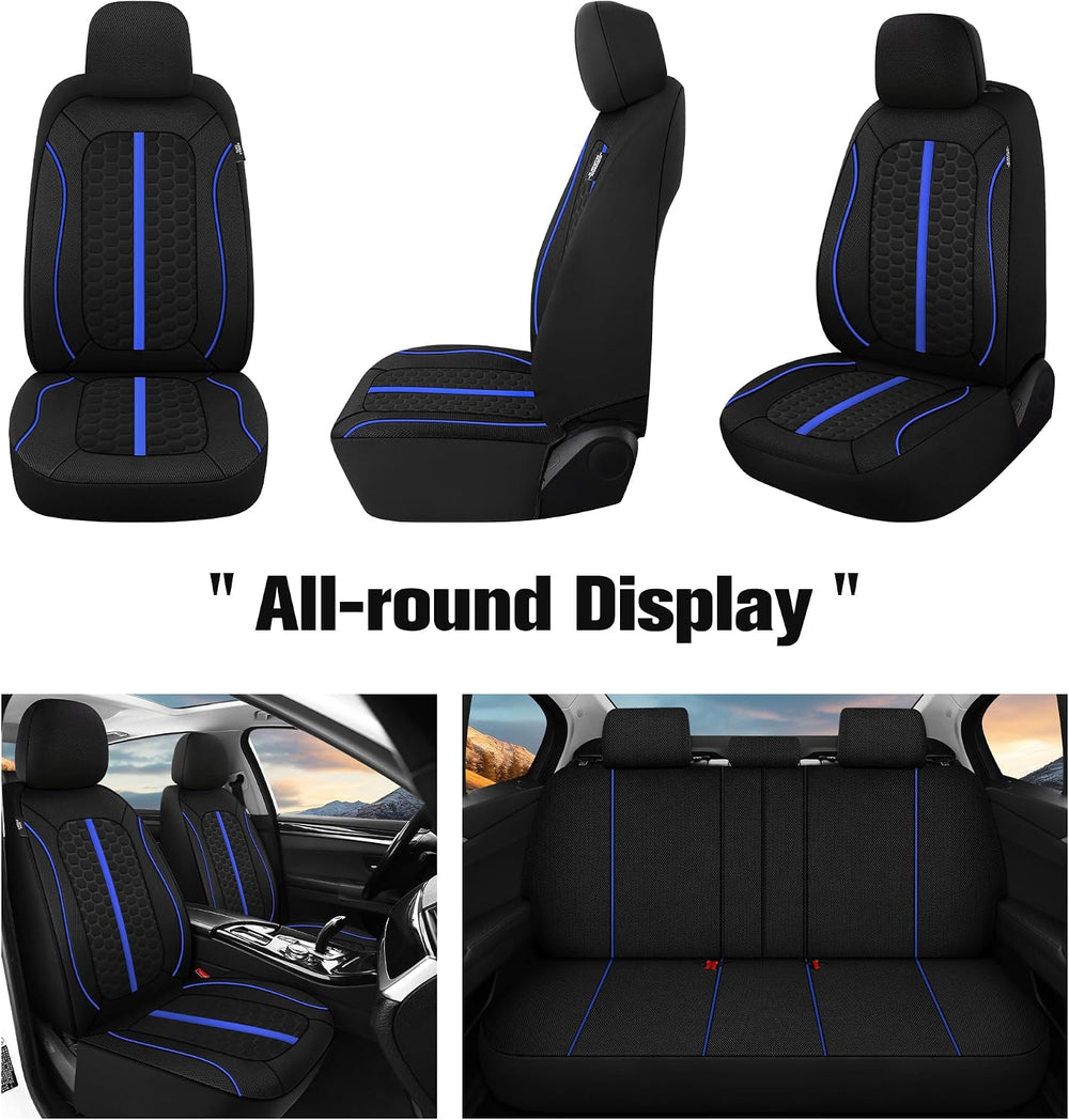 Breathable Premium Car Seat Covers Full Set，3D Air-Mesh Seat Covers for Cars，...