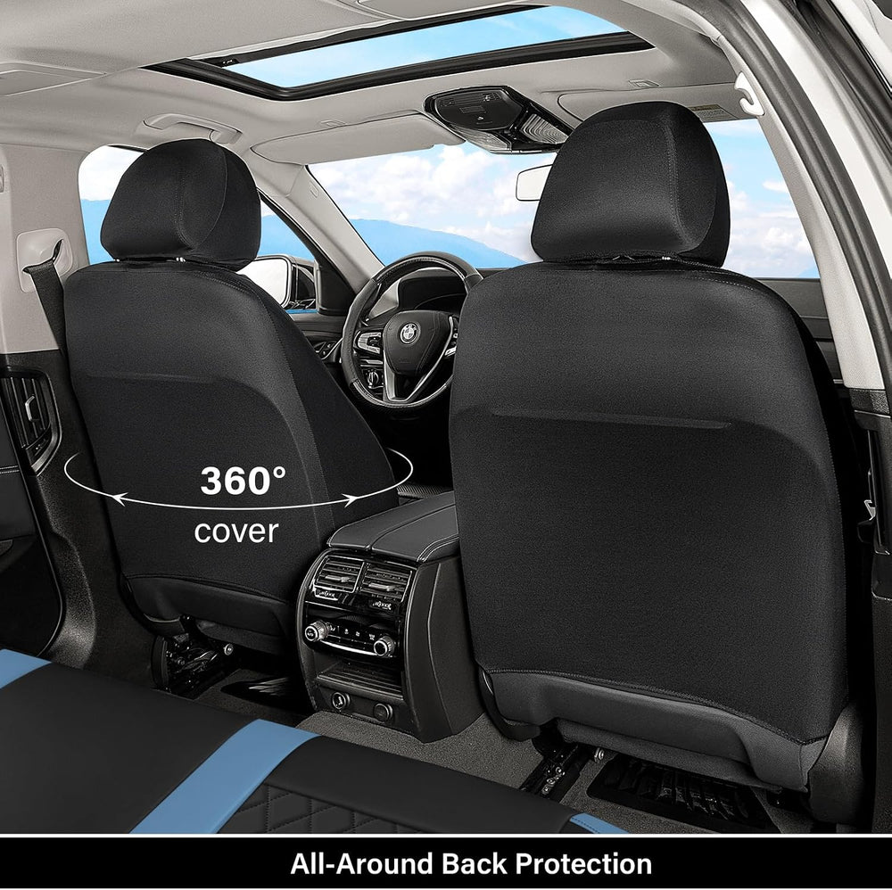 Coverado Universal Leather Seat Covers Full Set for 5 Seats – Waterproof, Dur...