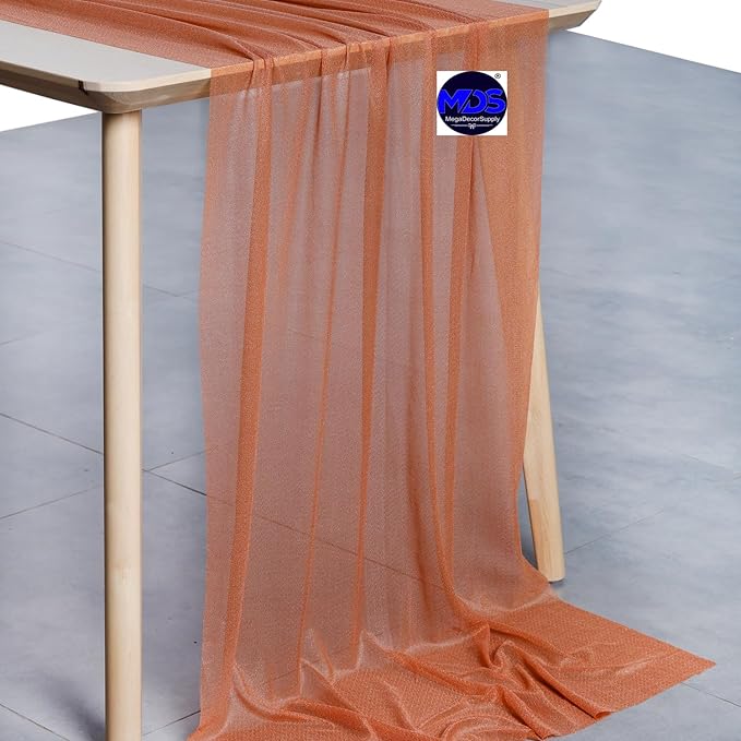 MDS Halloween Chiffon Table Runner - 5 Pack, 29 x 170 Inches, 14ft Each - She...