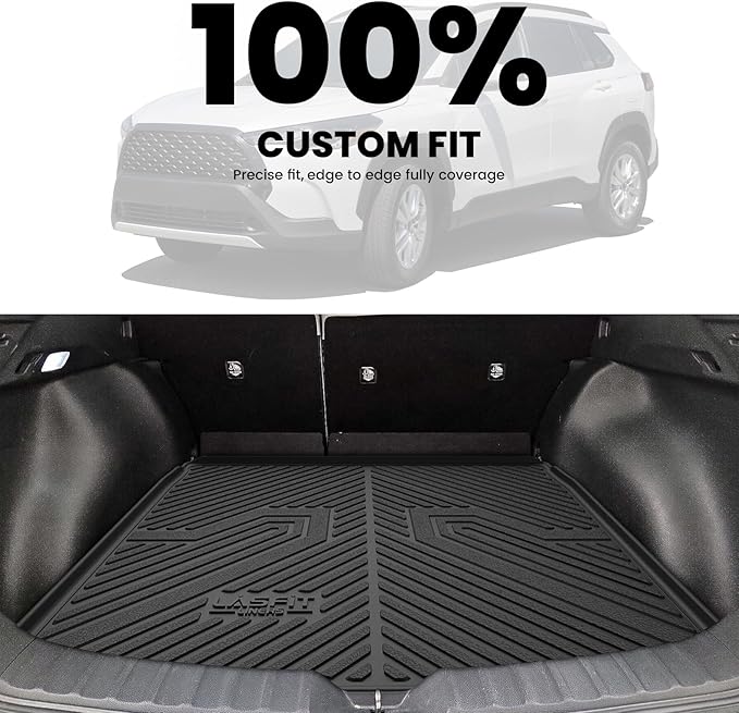 LASFIT Cargo Mat for Toyota Corolla Cross 2022-2025, Custom Fit All-Weather TPE