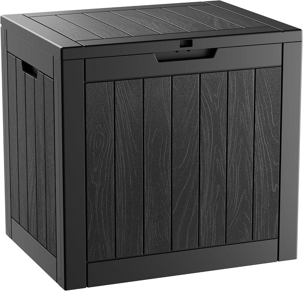 NUNU LAB 35 Gal Outdoor Storage Box Waterproof Lockable,Deck Box,Black