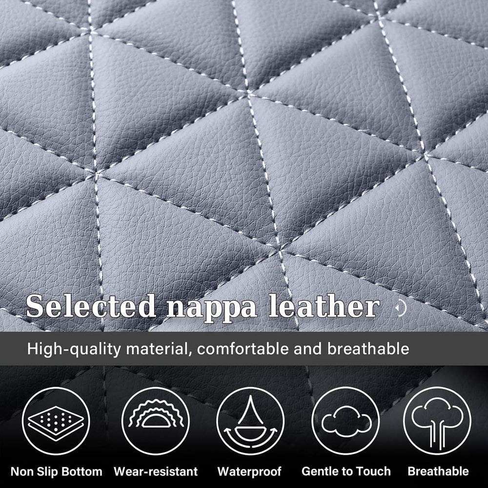 Coverado Gray Front Seat Covers for Dodge Ram, Waterproof Car Seat Covers for...