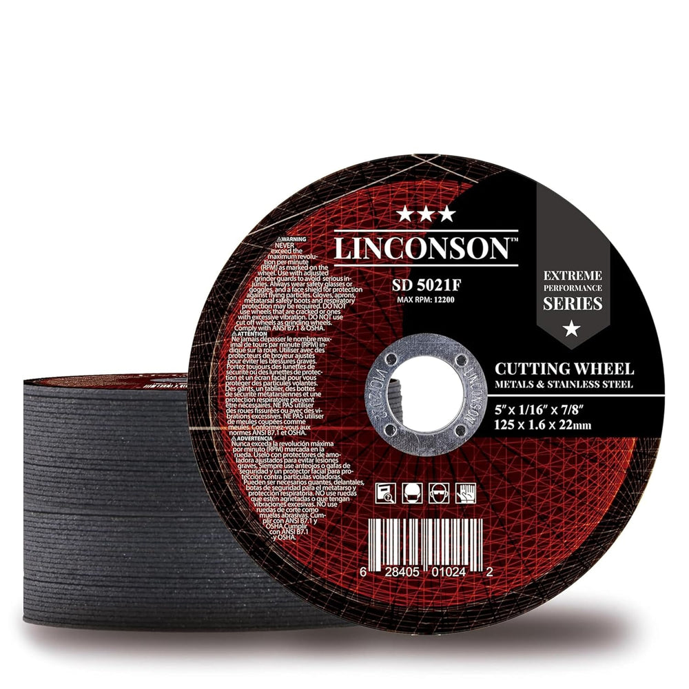 LINCONSON 50 Pack 5 Inch Cut Off Wheel for Metal & Stainless Steel Used O...
