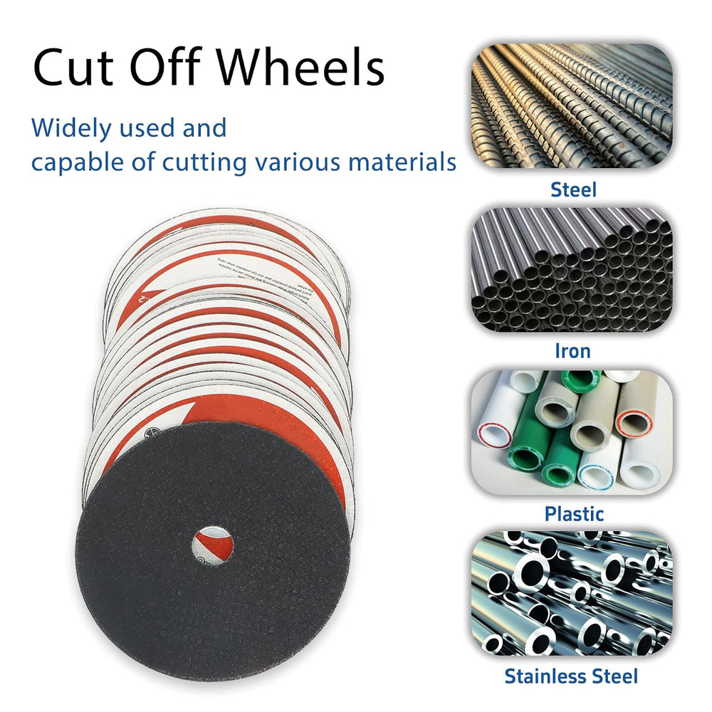 WFLNHB 100 Pack 6 Inch Cut Off Wheels 6 x .045 x 7/8 Inch