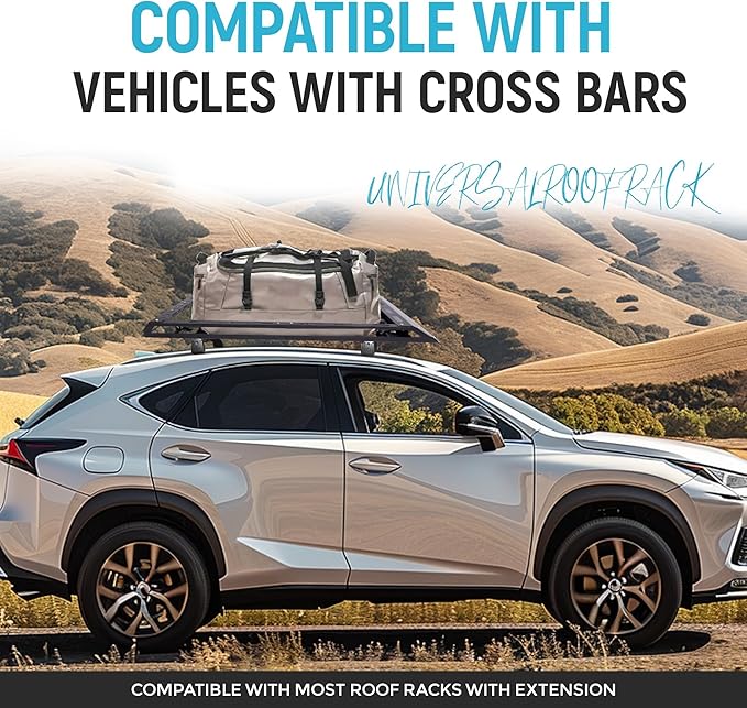 ECOTRIC 50" x 39" x 4.75" Roof Rack Cargo Basket W/Cross Bars Fit