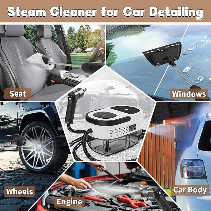Handheld Steam Cleaner for Home, 2500W High Temperature Pressurized Machine