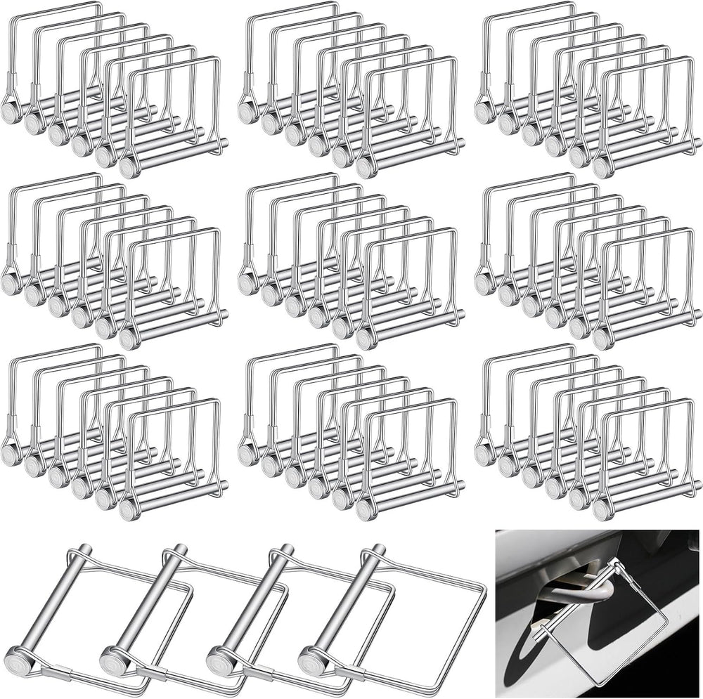 Pelopy 100 Pcs 1/4 Inch Diameter x 2-3/4 Inch Long Safety Locking Pin, Heavy ...