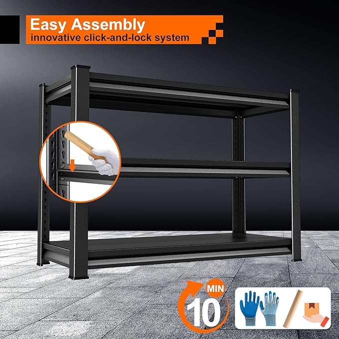 Garage Storage Shelves Heavy Duty, 40”W Shelving Units and Storage Rack