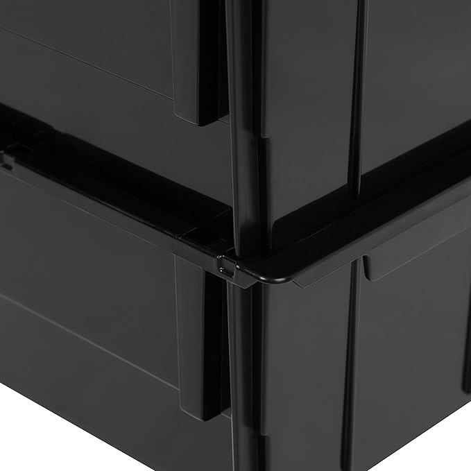IRIS USA Stackable Storage Bins Open Front, 6 Pack, Plastic Hanging Organizer