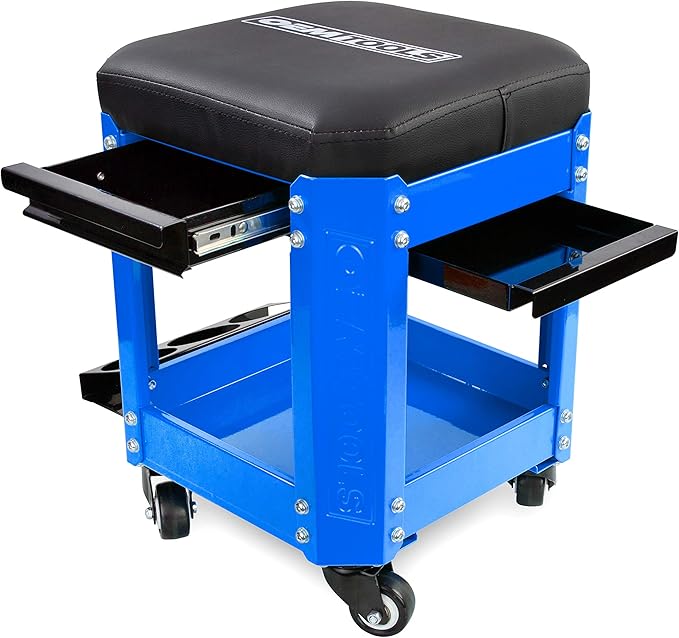 OEMTOOLS 24996 Blue Workshop Creeper Seat, Rolling Stool