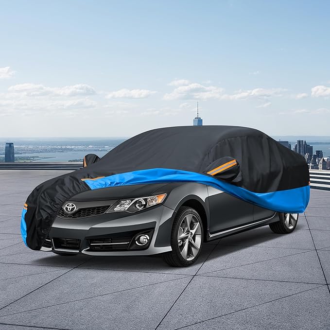 Car Cover Waterproof All Weather Outdoor Windproof Dustproof UV Protection Fit