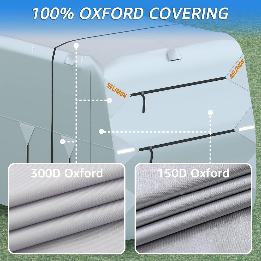 300D Top Class A RV Cover with Waterproof PU Coating Rip-Resistent & Anti...