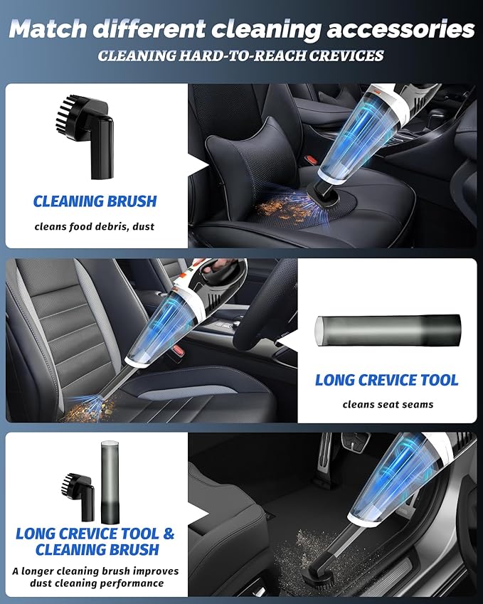 BRL Handheld Vacuum Cordless Car Vacuum Cleaner Rechargeable