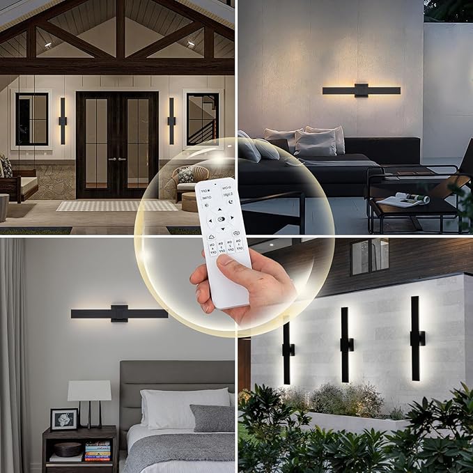 Modern Outdoor Wall Light 3CCT Dimmable LED Outdoor Sconce Lights