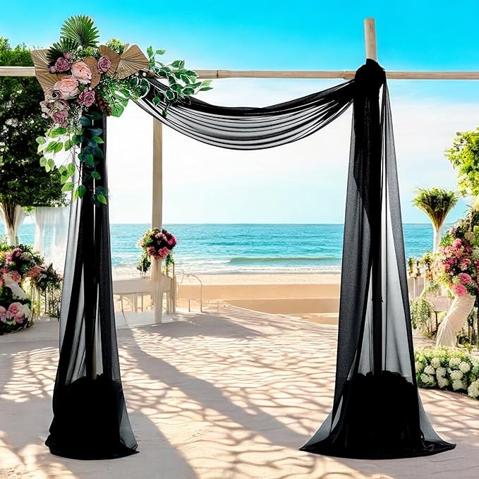 MDS Halloween Chiffon Draping Fabric - 1 Panel, 30" Wide x 40ft Long - S...