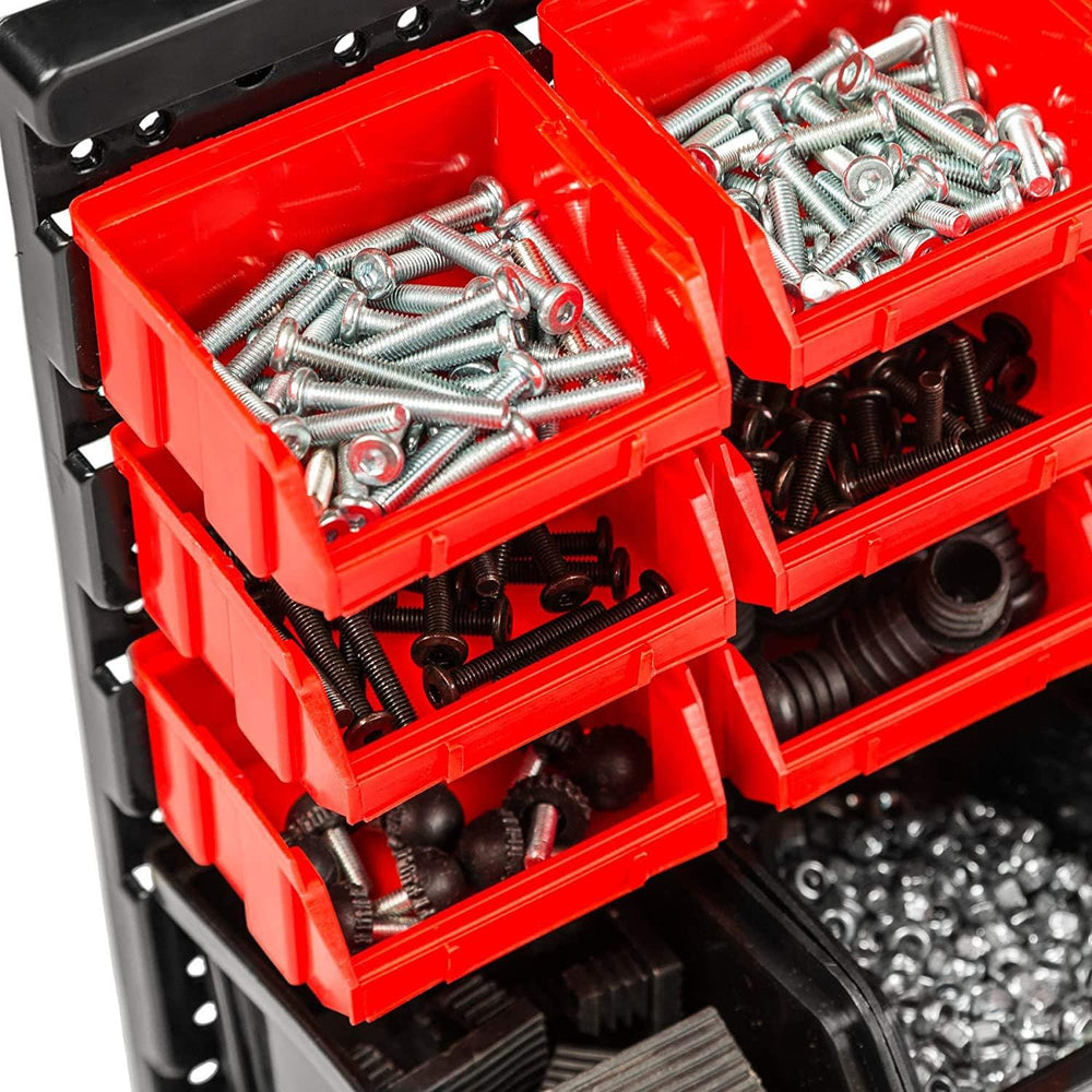 Wall Mounted Storage Bins, 30 Wall Mount Tool Organizer Bins Plastic Parts Ra...