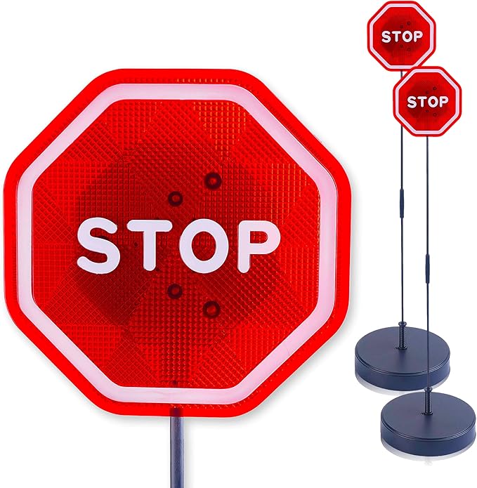 Andalus Brands Flashing LED Stop Sign Garage Parking Assistant System | Bumper (2 Pack)
