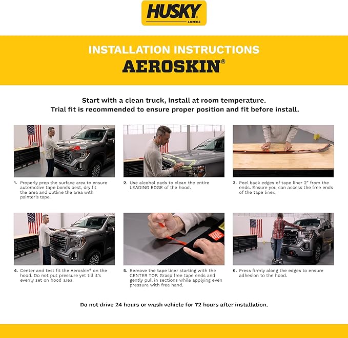 Husky Liners Aeroskin Hood Protector | Fits 2020-2022 Ford Escape | Low Profile