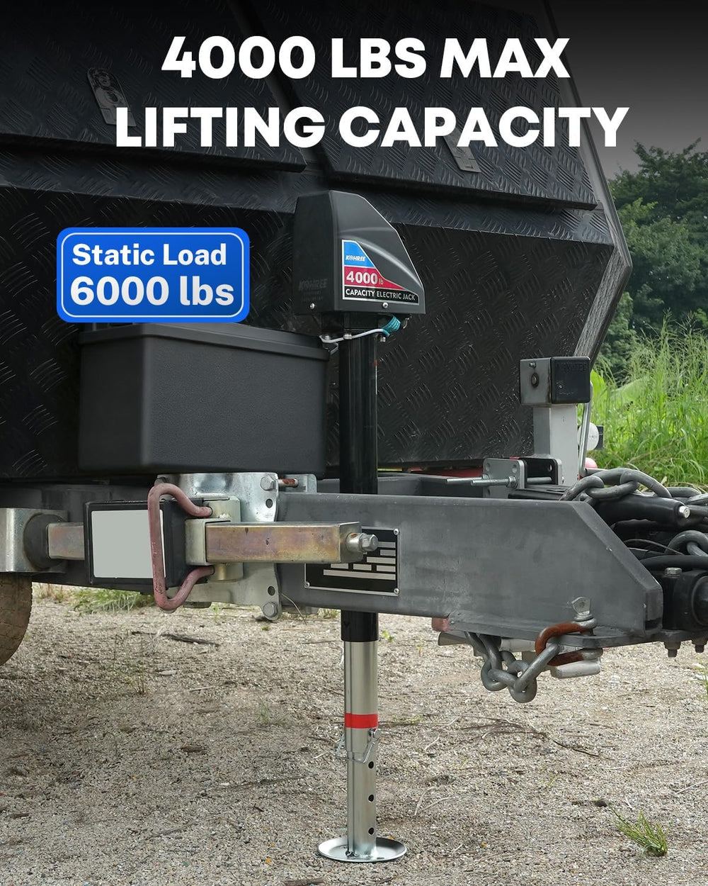 Kohree Electric Trailer Jack 4000lbs, Heavy Duty RV Electric Power Tongue Jac...