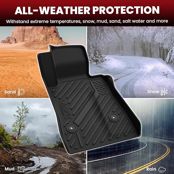 LASFIT Floor Mats for Chevrolet Chevy Camaro 2016-2024 Car Floor Mats, All