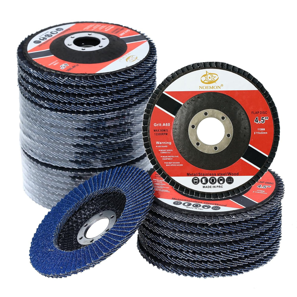50 Pack 4 1/2 Inch Flap Disc Angle Grinder Sanding Disc Type 27 Flap Discs Pr...