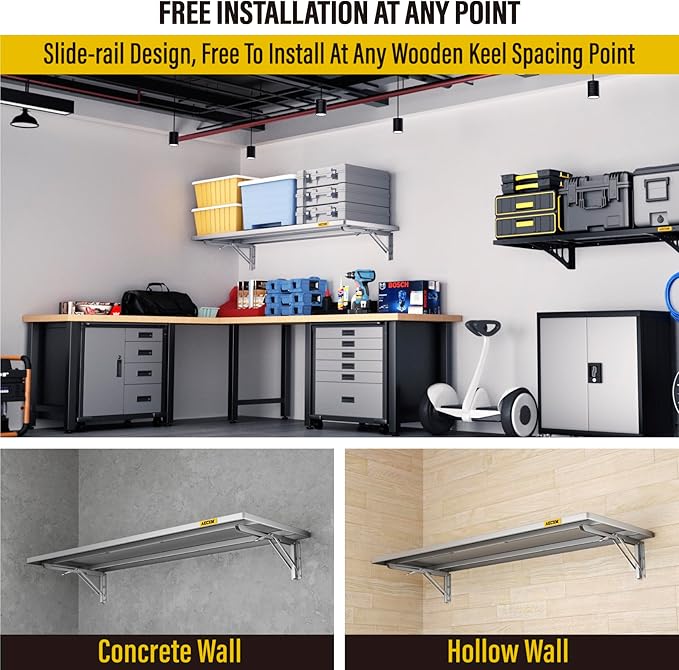 1.3x4ft Adjustable Rail Type Folding Storage Rack Shelf, Suitable