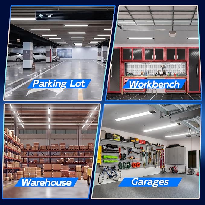 hykolity 6 Pack 4FT Linkable LED Shop Light