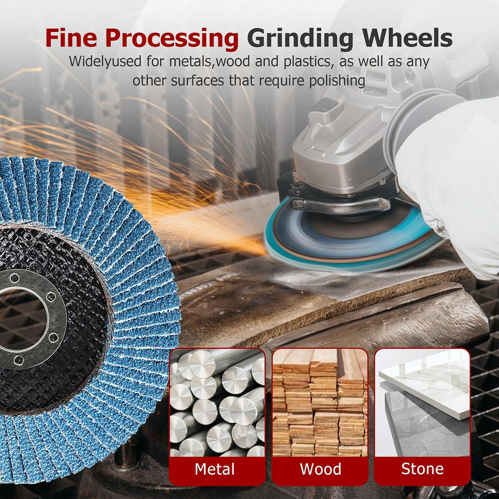 findmall 50 Pack 4-1/2" X 7/8" 40 GRIT Flap Disc Grinding Wheel San...