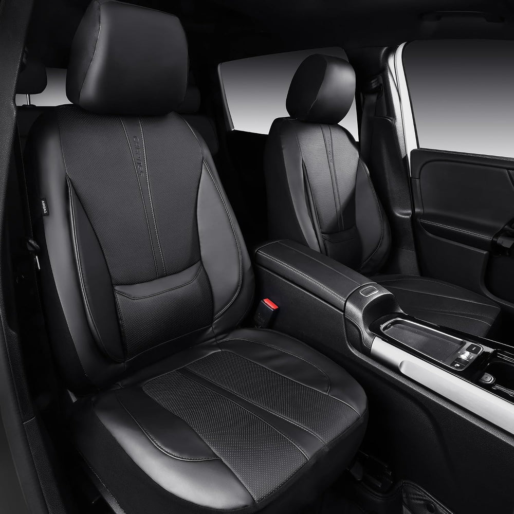 CAR PASS Nappa Leather Car Seat Covers, Water Resistant 3D Foam Faux Leather ...