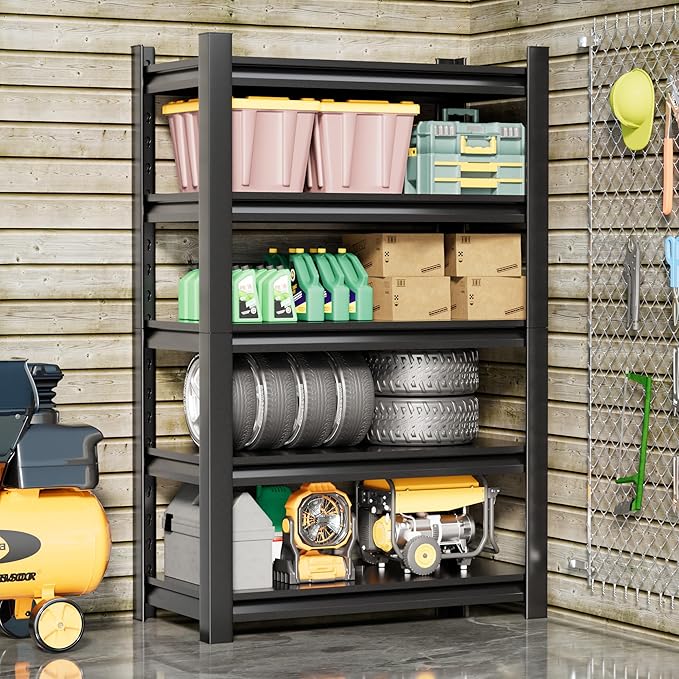 2 Set Garage Shelving Unit 72"H3000bls Heavy Duty Storage Shelves Easy A...