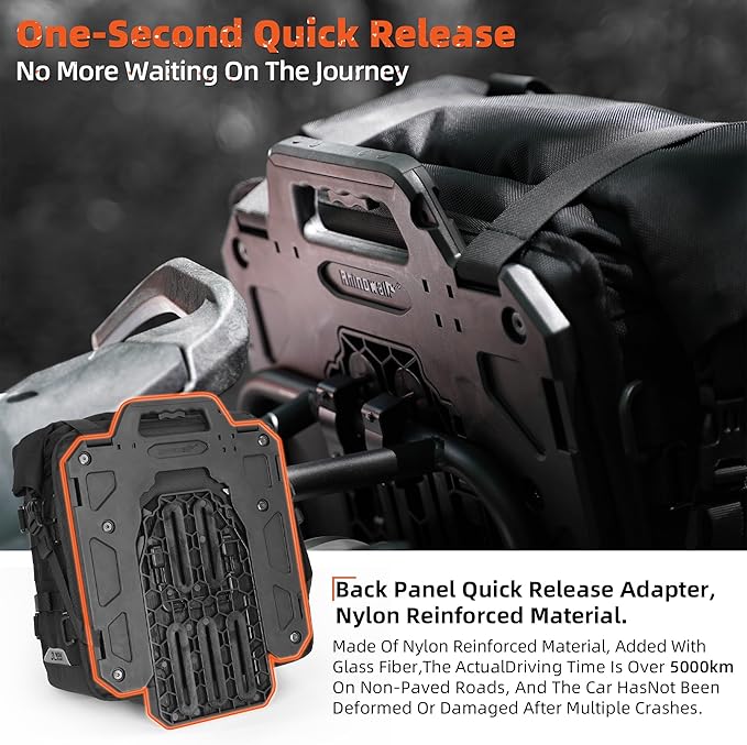 Rhinowalk Motorcycle Saddlebag 35L Waterproof, Quick Release Motorbike Side Bag