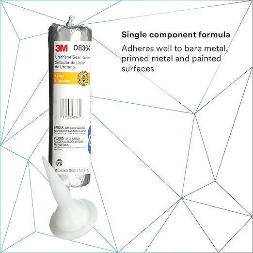 3M Urethane Seam Sealer, High Solids, Permanently Flexible, 310 mL/10.5 oz Foil