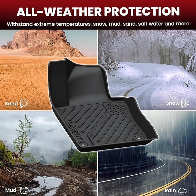 LASFIT Floor Mats Custom Fit for Volkswagen Jetta 2011-2018, All-Weather