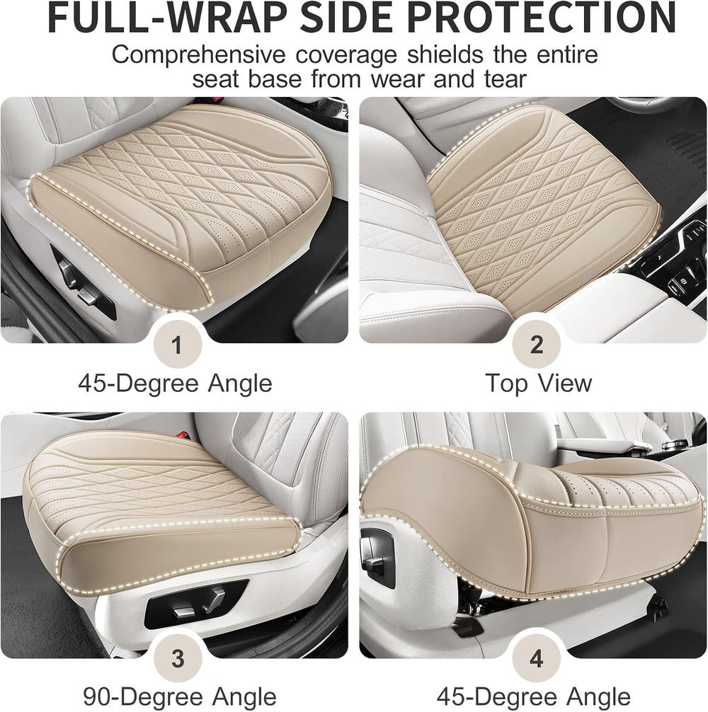 2 Pack Leather Front Car Seat Covers,Bottom Seat Covers for Cars