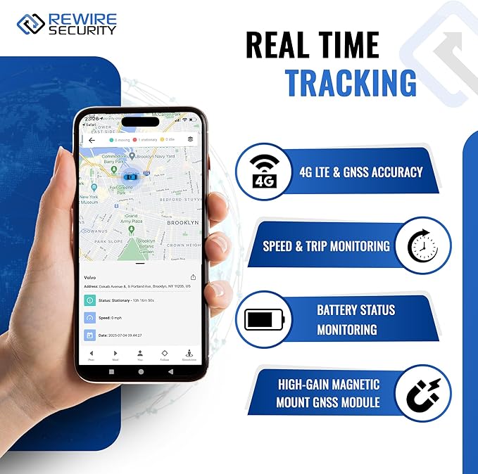 REWIRE SECURITY 104-Plus 4G Magnetic GPS Tracker