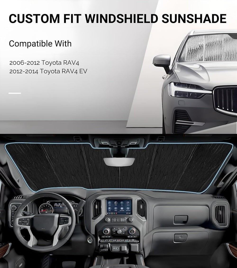 Pigenius Windshield Sun Shade for Toyota RAV4 2006-2012, RAV4 EV 2012-2014 Fr...