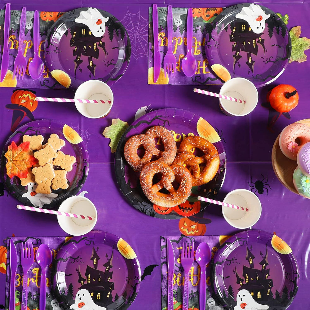 Pajean 277 PCS Halloween Party Supplies Full Set, Happy Birthday Decoration