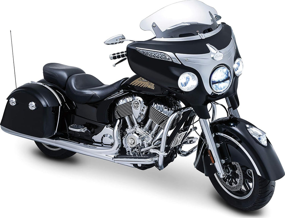 Kuryakyn 5670 Motorcycle Accent Accessory: Saddlebag Trim Top for 2014-19 Ind...