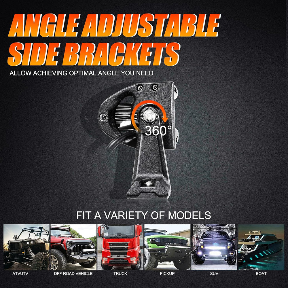 Auxbeam 5D Series 50 Inch LED Light Bar, 288W Off Road Driving Work Light