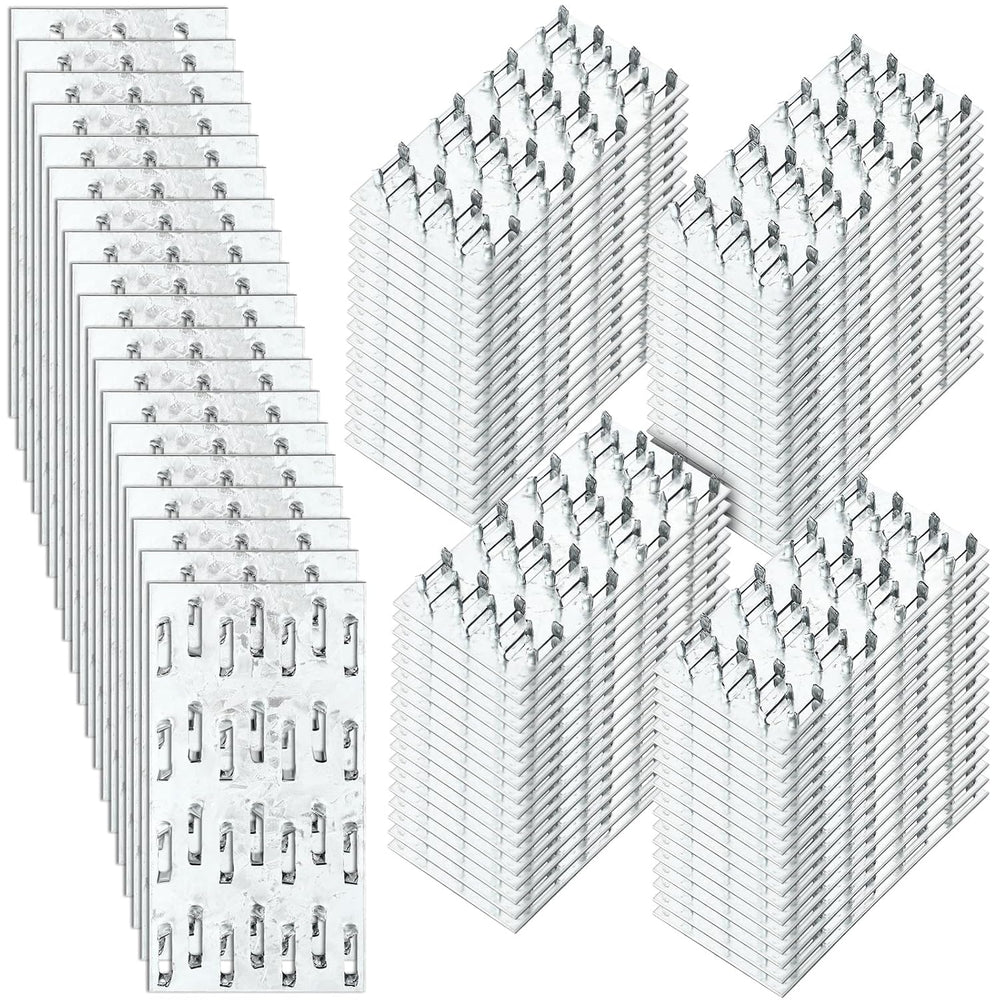 Shimeyao 100 Pcs 2x4 Inch Pronged Truss Mending Plates with 8mm Nail Teeth
