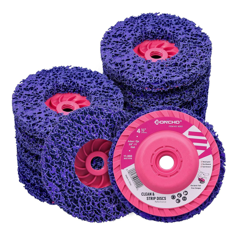 4-1/2Inch Stripping Discs for Angle Grinder, 5/8-11, Purple, 12-Pack