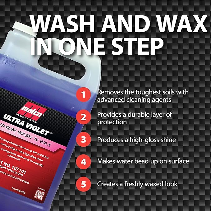 Malco Ultra Violet Premium Wash'n Wax – Best 2-In-1 Car Wash and Wax/Clea...