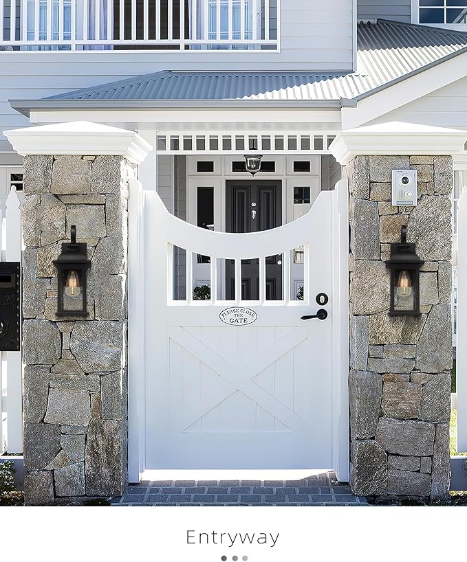 FEMILA 21" Outdoor Wall Light Fixture, 2 Pack Modern Outdoor Wall Sconce