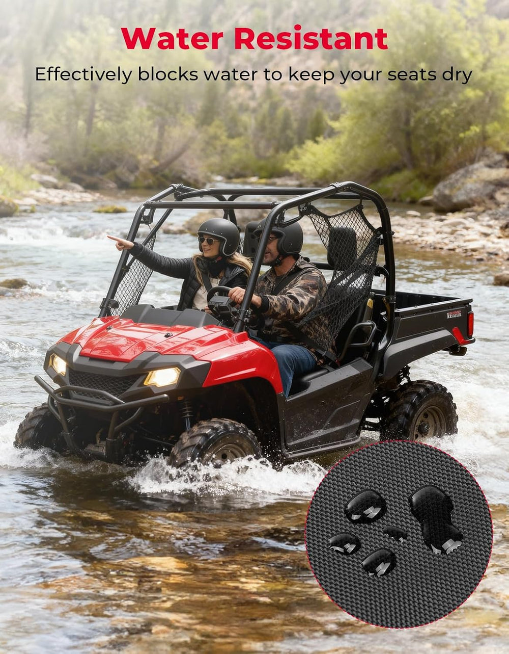 KEMIMOTO UTV Seat Covers Compatible with 2014-2025 Pioneer 700 700-4, UV Scra...