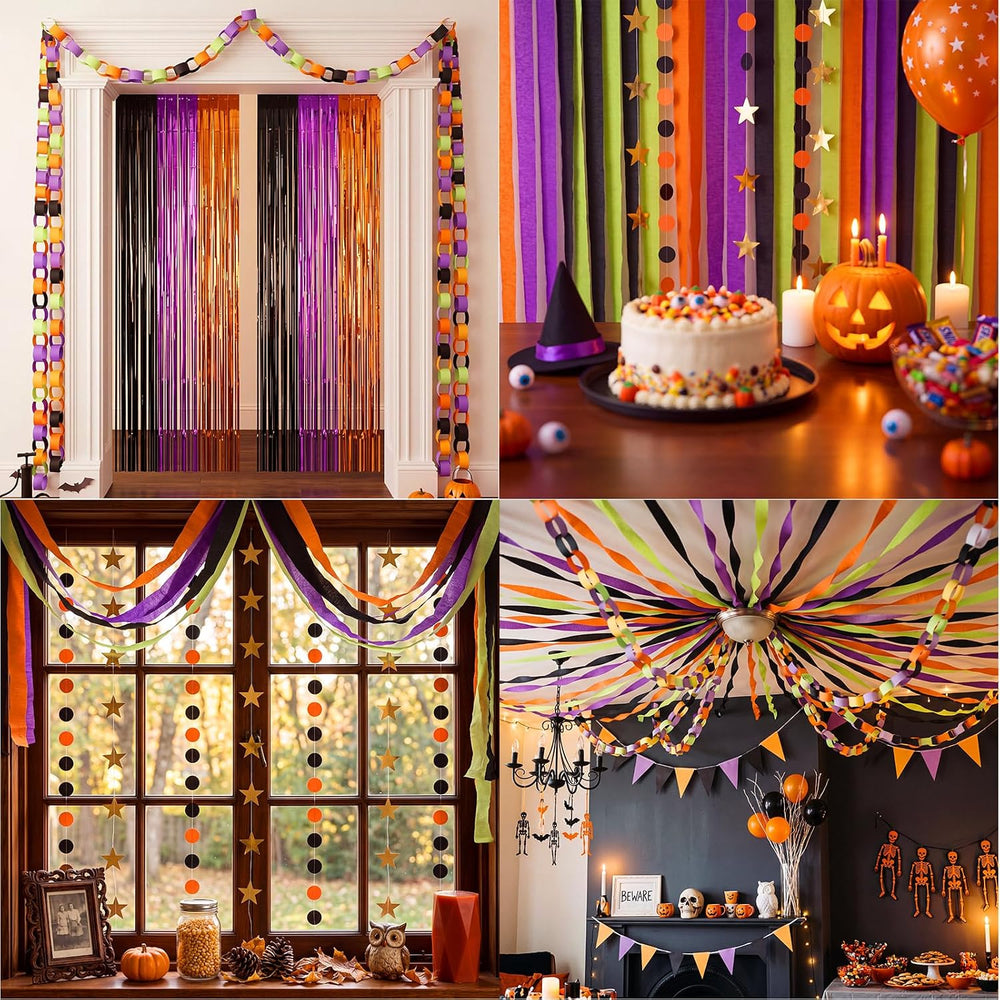 Yoonotee Halloween Party Decoration 574 ft Crepe Streamers for Party Decor