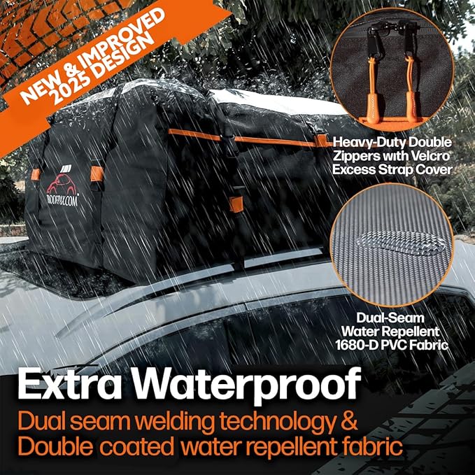 RoofPax Expandable 15/19 cft. Car Rooftop Cargo Carrier Bag Waterproof Storage