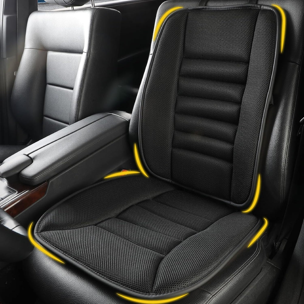 Car Seat Cushion with Back Support Pillow, Comfy Lumbar Support & Seat Cu...