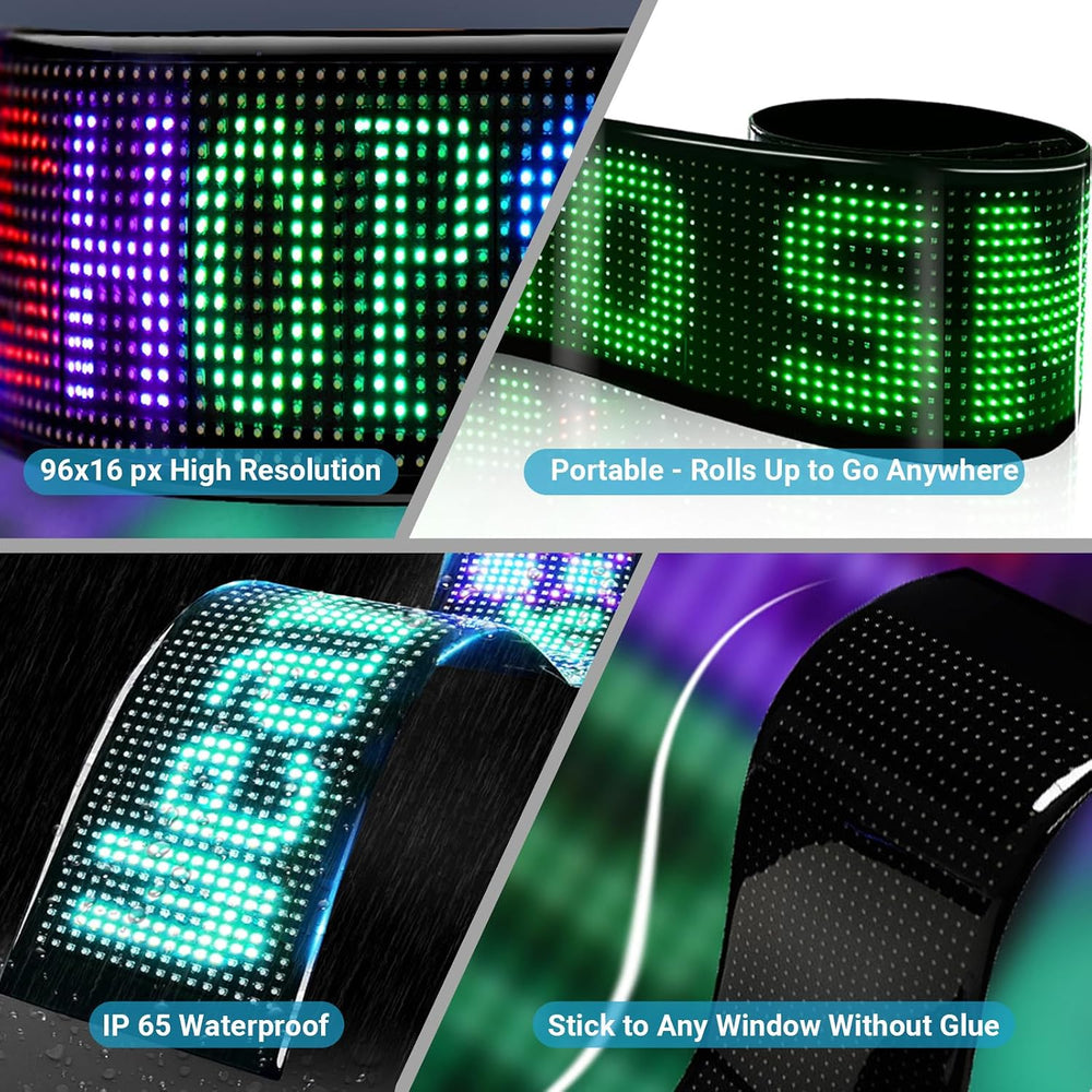 LED Eyes for Truck Windshield, 2PCS 23.6inx4.7in Devil Eyes Light for Windshi...